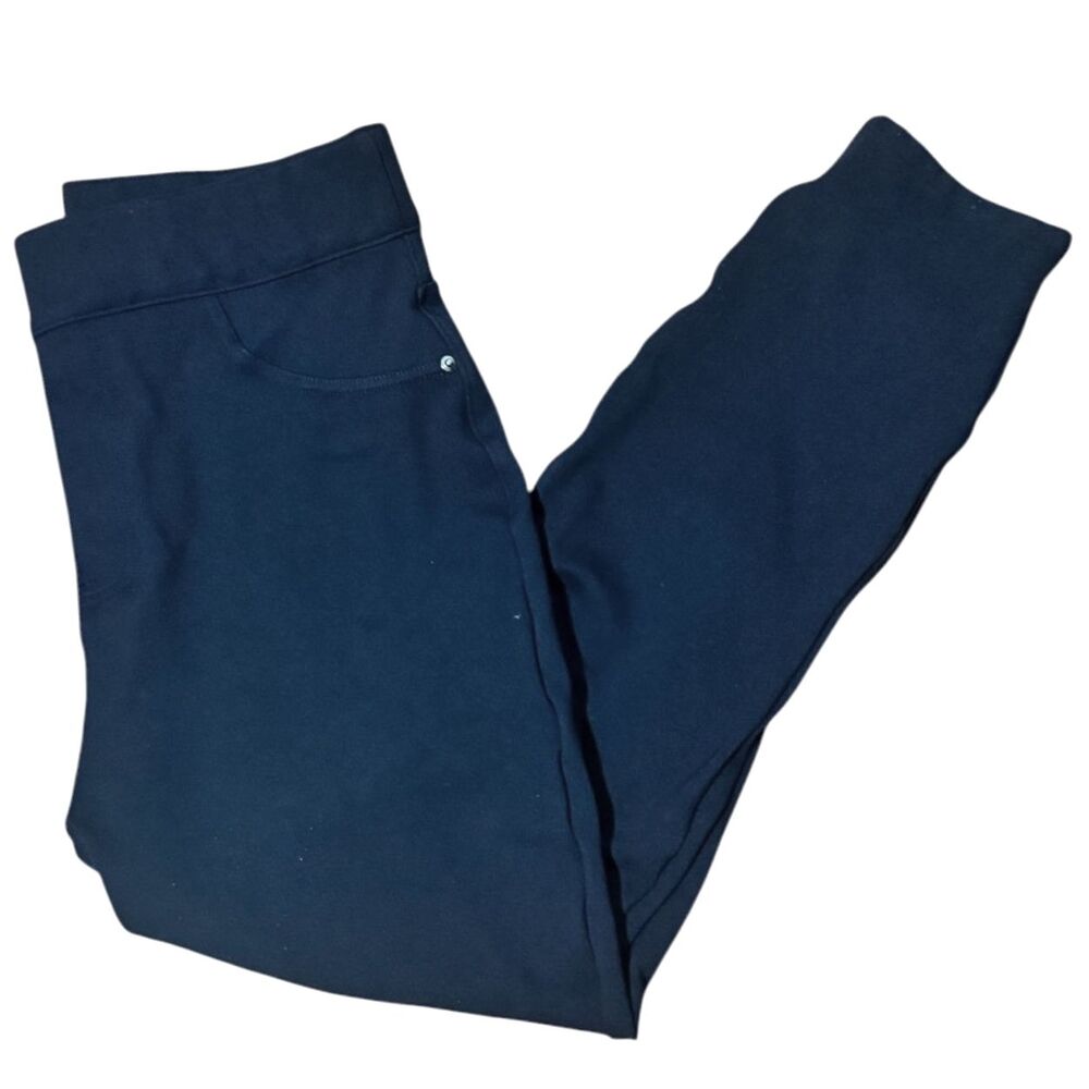 Spanx Black Pull On Slim Straight Work Office Tummy Control Pants Size 10